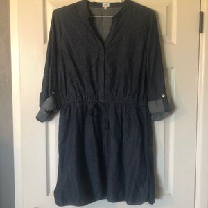 Crown & Ivy Denim Dot Dress